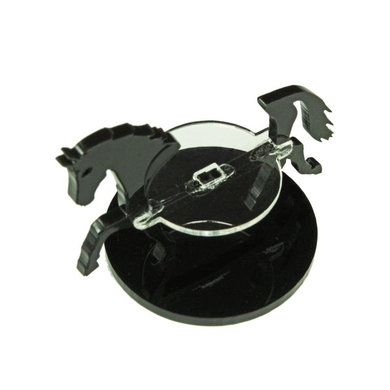 LITKO Horse Character Mount | Role Playing Games | Compatible with DND Pathfinder | (40mm Circular Base, Black) - Image 1